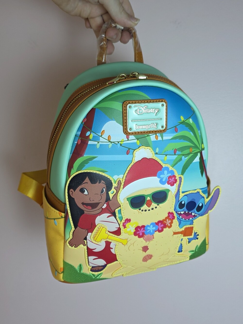Disney Loungefly Lilo & Stitch Tropical Mini Backpack - Yellow & Aqua